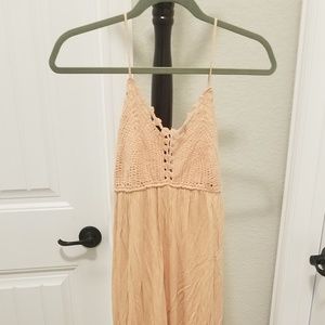 Blush maxi dress